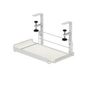 FACAIIO Under-Table Cable for Management Rack for Computer Wire Organizer, Hole-Free Storage Solution, Carbon Steel Construction, 36.5 x 20 x 17.5 cm, for Desk Edge and Cabinet Hanging