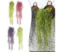 FACAIIO Wicker Door Basket Wall Hanging Flower Planter with Artificial Greenery, Rustic Woven Storage for Kitchen or Entryway Decoration