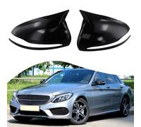 FACAIIO Wing for Mirror Cover Cap for for Mercedes-Benz B/C/E-Class, GLA, GLB, GLC | Carbon Fiber & Gloss Black ABS | Left & Right Pair | Fits W205 W213 X253 LHD