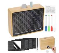 FACAIIO Wooden Cash Saver Money Box with Counting Tool for Kids - Interactive Savings Challenge Game for Children, Brown