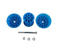 FACAIIO Yacht Trailer Bow Roller Kit 4 Inch Blue - Heavy Duty PU Keel V Roller Assembly for Small Boat Transport and Launching