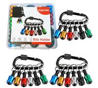 FACAINCXS 3 Set Bit Holders 1/4 inch Hex Shank Screwdriver Bits Holder Extension Bar Keychain Screw Adapter Drill Change Hand-held Screwdrivers Drill Bits Holder Portable Tools & Home Improvement Gift