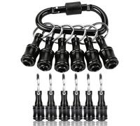 FACAINCXS Bit Holder 1/4 inch Hex Shank Screwdriver Bits Holder Extension Bar Keychain Screw Adapter Drill Change Hand-held Screwdrivers Drill Bits Holder Portable (A2)