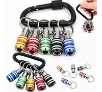 FACAINCXS Bit Holder 1/4 inch Hex Shank Screwdriver Bits Holder Extension Bar Keychain Screw Adapter Drill Change Hand-held Screwdrivers Drill Bits Holder Portable (10PCS)
