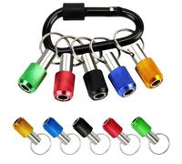 FACAINCXS Bit Holder 1/4 inch Hex Shank Screwdriver Bits Holder Extension Bar Keychain Screw Adapter Drill Change Hand-held Screwdrivers Drill Nut Driver Bits Holder Portable