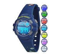 Facasu Children's Digital Watch for Girls and Boys, Waterproof Children's Watch, Colourful Light, Outdoor Sports Watch Children, Easy to Read Setting the Time with Stopwatch Alarm for Children, Dark