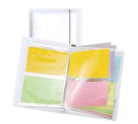 FACATH 3x5 Photo Sleeves for 2/3/4 Ring Binder, Index Card Holder Binder, 50 Pcs Double Pockets Sleeves Indexcard Notecard Storage Solution, Note Card, Flash Cards, Study Cards, Notecards for Studying