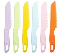 FACATH 6 Pieces Plastic Fruit Knife: Food-Grade, Kid Kitchen Knife Set Safe | Children's Safe Cooking Knives Perfect for Fruits, Cake, Vegetables & Daily Kitchen Use