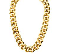 FACATH 80s/90s Hip Hop Costume Kit for Men, Big Chunky Plastic Hip Hop Chain, Rapper Fake Gold Chain necklace
