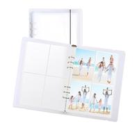 FACATH A5 Kpop Photocard Binder, 50 Piece 4 Pocket Trading Card Sleeves Pages Baseball for 6 Ring Binder, 2.5"x3.7" Standard Size Cards Photocard Game Sport Card Gifts for Collectors Lovers