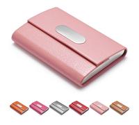 FACATH Business Card Holder, PU Leather Slim Business Card Case