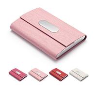 FACATH Business Card Holder, PU Leather Slim Business Card Case