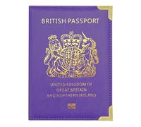 FACATH Passport Cover Holiday Essentials UK Passport Holder Minimalist Wallet British Travel Accesaries Ireland Card Holder (Purple)