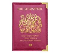 FACATH Passport Cover Holiday Essentials UK Passport Holder Minimalist Wallet British Travel Accesaries Ireland Card Holder (Rose red)