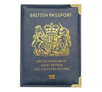 FACATH Passport Cover Holiday Essentials UK Passport Holder Minimalist Wallet British Travel Accesaries Ireland Card Holder (Navy Blue)