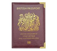 FACATH Passport Cover Holiday Essentials UK Passport Holder Minimalist Wallet British Travel Accesaries Ireland Card Holder (Burgundy)