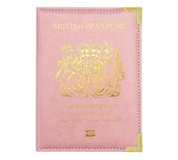 FACATH Passport Cover Holiday Essentials UK Passport Holder Minimalist Wallet British Travel Accesaries Ireland Card Holder (Pink)