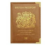 FACATH Passport Cover Holiday Essentials UK Passport Holder Minimalist Wallet British Travel Accessories Ireland Card Holder PU Leather Brown for Men Women