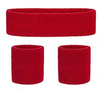 FACATH Striped Sweatband Set Sports Headband Wristband Set Terry Cloth Wristband Athletic Exercise Basketball Wrist Band Headbands Moisture Wicking Sweat Absorbing Cotton Stripped Sweat Band