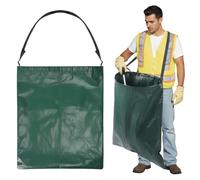 Faccito 1 Pack Litter Bag with Shoulder Strap Trash Leaf Bag Holder, Green
