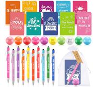 Faccito 10 Set Motivational Gifts Inspirational Pens Appreciation Notebooks for Work Colleagues End of Year School Leavers Gifts for Class Graduation Students from Teacher