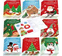 Faccito 24 Pcs Bulk Christmas Coloring Books for Kids Mini Coloring Books Party Favors Xmas DIY Art Drawing Kits for Stocking Stuffer Christmas Party Supplies Goodie Bags Gifts Activities Filler