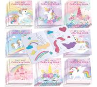 Faccito 24 Pcs Bulks Coloring Books for Kids, Animal Mini Coloring Books DIY Art Drawing Set Mini Activity Pages for Summer Animals Birthday Gifts Party Favors Toddlers 1-3(Unicorn)