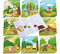 Faccito 24 Pcs Bulks Coloring Books for Kids, Animal Mini Coloring Books DIY Art Drawing Set Mini Activity Pages for Summer Animals Birthday Gifts Party Favors Toddlers 1-3(Woodland Animal)