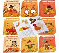 Faccito 24 Pcs Thanksgiving Coloring Books, Fall Mini Coloring Book Bulk for Thanksgiving Goodie Bags Fillers, Fall Harvest Party Favors Supplies Holiday Gifts DIY Art Drawing Booklet