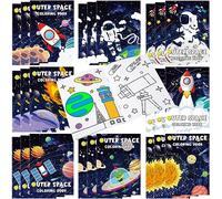 Faccito 24 Pieces Space Coloring Books Bulk for Kids Space Mini Coloring Books Solar System Party Favors for Astronaut Galaxy Birthday Goodie Bags Stuffers Classroom Back to School Activities