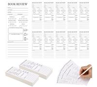 Faccito 240 Pcs Colorful Book Review Bookmarks Christmas for Book Lovers Reader Gifts Reading Log Page Markers Tracker for Students Teachers Women to Review Tracker Bookclub Gifts (White)