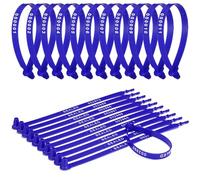 Faccito 300 Pack Plastic Truck Seals Tamper Evident Security Tag Trailer Seal, Each is Numbered Sequentially, Numbered Safety Disposable Lock for Logistics Transport Package Shipping Tag (Blue)