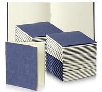 Faccito 50 Pack Mini Pocket Kraft Notebooks Bulk Journal Notepads Small Notebooks Memo Sketchbooks Writing Notepad for Kid School Classroom, Party Favors Supplies, 4 x 4 Inch (Dark Blue,Blank Page)