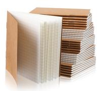 Faccito 50 Set Mini Pocket Kraft Notebooks Bulk Field Notebook Small Notebooks Memo Sketchbooks Writing Notepad for Writing Memos Diary Making Plans Company 4 x 4 Inch (Brown, Grid Page)