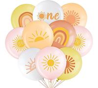 Faccito 63 Pcs Sun First Birthday Party Balloons Boho Rainbow Sunrise Latex Balloons First Trip Around the Sun Party Decorations Half Sunshine Favor for Birthday Baby Shower Decoration Supplies