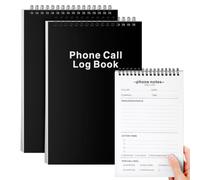 Faccito Call Log Notepad for Work Phone Log Book for Office with Notes Phone Message Book with Action Items-phone Call to Do List for Work 80 Sheets(2 Pcs,Vertical)