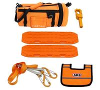 FACCNOY 6pcs Simulation RC Rescue Tool Set Recovery Rope D-Rings Sand Ladder Winch Hook Flag Compatible with 1/10 1/12 Scale Off-Road Remote Control Cars RC Crawler Decorative Parts