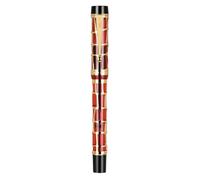 FACDEM 100 Centennial Resin Hollow Series Fountain Pen Golden Clip Business Office Gift Pen Stationery School Supplies(Light green,Bent)