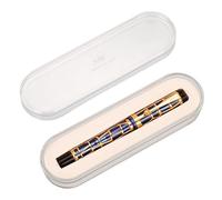 FACDEM 100 Centennial Resin Hollow Series Fountain Pen Golden Clip Business Office Gift Pen Stationery School Supplies(Brown,EF)