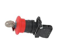 FACDEM 1Pcs XB5 AS142 Plastic Key Emergency Stop Red Mushroom Head Size 40MM Push Button Switch Lock NO NC Normally Open AS145 22mm ZB5 (Color : XB5-BS142, Size : 1NO)
