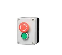 FACDEM Control box with light button switch 24V/220V with emergency stop button self reset industrial switch waterproof box (Color : 3 Red yellow green, Size : 220V)