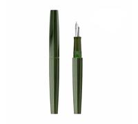 FACDEM New Hand Made Lacquered Ebonite Hard Rubber Nib Fountain Pen Business Student Stationery Writing Gift(03,Bock M(Silver))