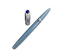 FACDEM Transparent Fountain Pen With Hidden EF/F Nib Stationery School Office Supplies Writing Smooth Ink Pens With Box(Light blue,F 0.5mm)