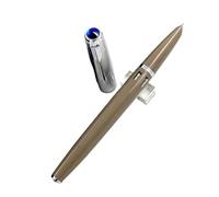 FACDEM Transparent Fountain Pen With Hidden EF/F Nib Stationery School Office Supplies Writing Smooth Ink Pens With Box(Cream grey,F 0.5mm)