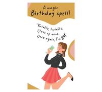 Face Ache Birthday Card for Her, A Magic Birthday Spell! Female Birthday Card, Funny Birthday Card for her