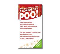 Face Ache Funny Christmas Card for Dad, Dad Xmas Card, Poem about Poo, 23.5 x 13 cms, Multi-Coloured