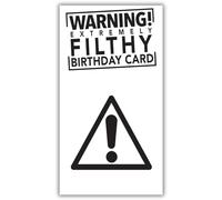 Face Ache, Warning! Extremely Filthy Birthday Card ~ Rude Humour Offensive Jokey Birthday Card