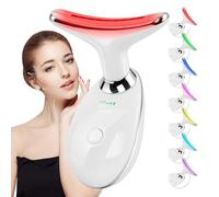 Face and Neck Massager Tool, 7 Colors LED Womens Skin Care Facial Massager for Skin Rejuvenation, Lifting, Toning, Glow Boost