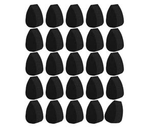 Face Art Sponge Set 25 Pack Black Teardrop Makeup Puff for Smooth Body Paint, Concealer Stage, and Event Use Makeup Puff