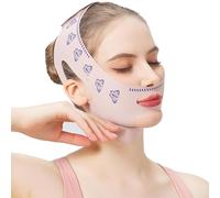 Face Bands, V Line Lifting Mask, Face Contouring Sleeping Anti-Wrinkle Band for Firming Tightening, Double Chin Lift Mask for Women & Men Reusable Anti Snoring Chin Strap-Pink